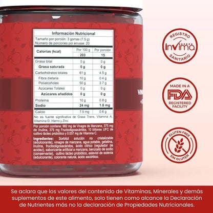 Vinagre de manzana en gomitas 🍎