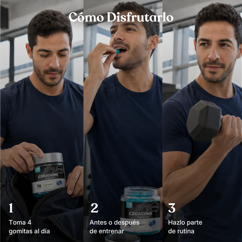 Cómo tomar CreaGums Creatina Creapure en Gomitas