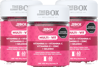 Vitamina A,C,E, zinc y selenio en gomitas 💪🏻 - SUB — 3 Frascos (sin fondo)