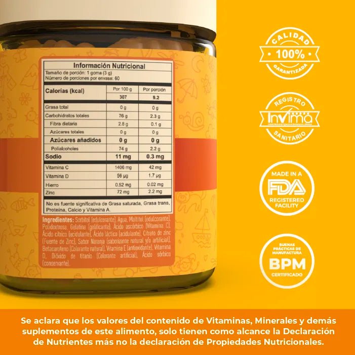 Vitamina C + Zinc para Niños en gomitas 💪🏻.